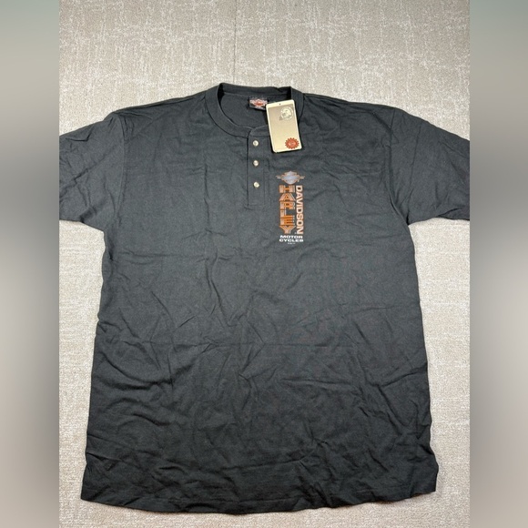 Vintage Harley Davidson Louisville Kentucky Single Stitch 1/4 Button Down Y2K 2X - Picture 1 of 7